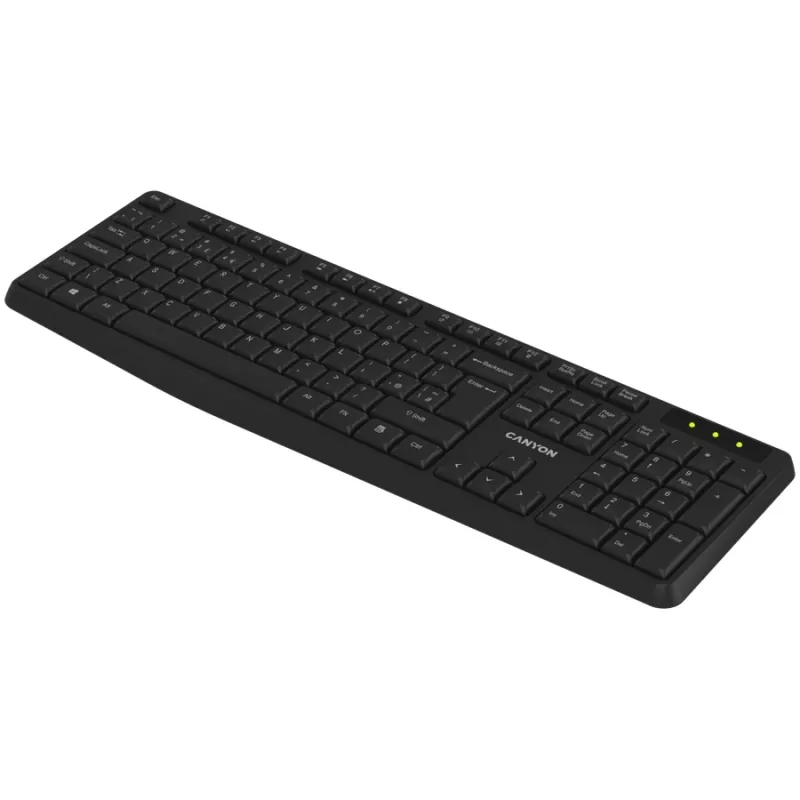 CANYON klaviatūra KB-W01 belaidė juoda