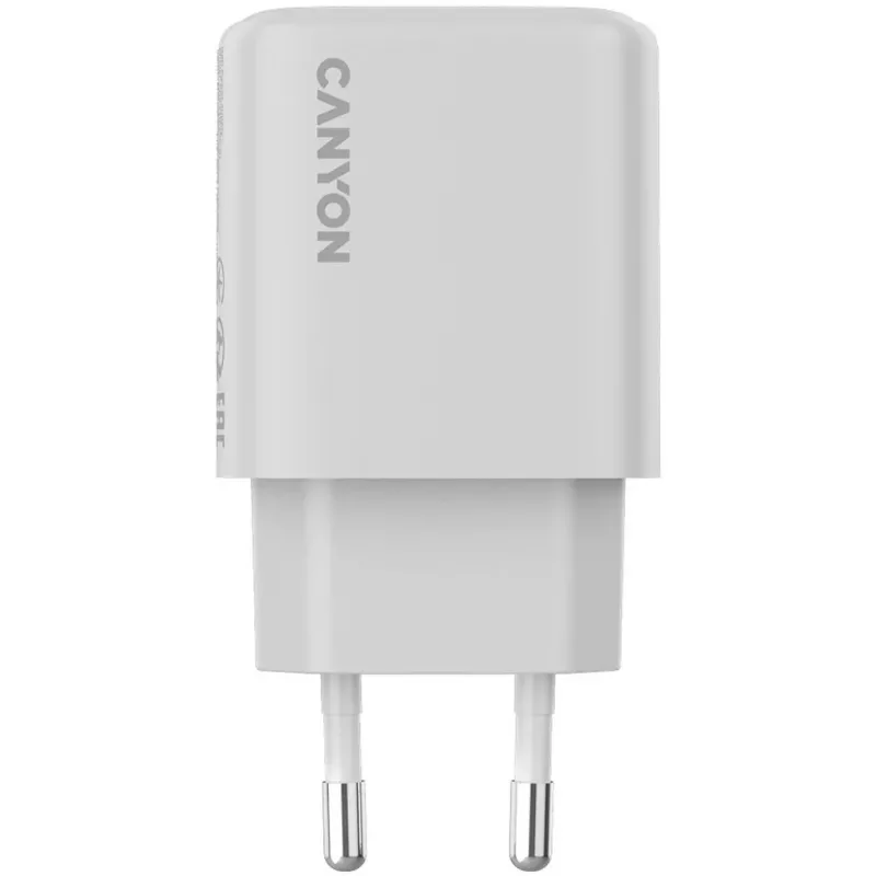 CANYON OnCharge 200 20W USB-C PD sieninis įkroviklis EU baltas