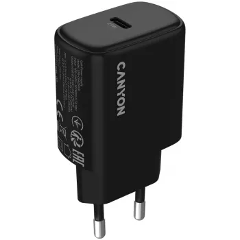 CANYON OnCharge 250 25W 1xPD EU sieninis įkroviklis juodas