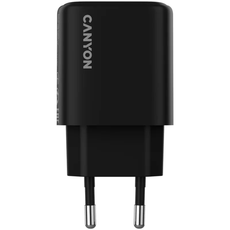 CANYON OnCharge 250 25W 1xPD EU sieninis įkroviklis juodas