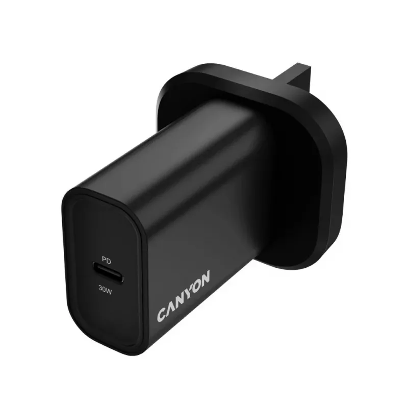 CANYON OnCharge 30CL Max Power 30W 1xPD UK Black Wall Charger