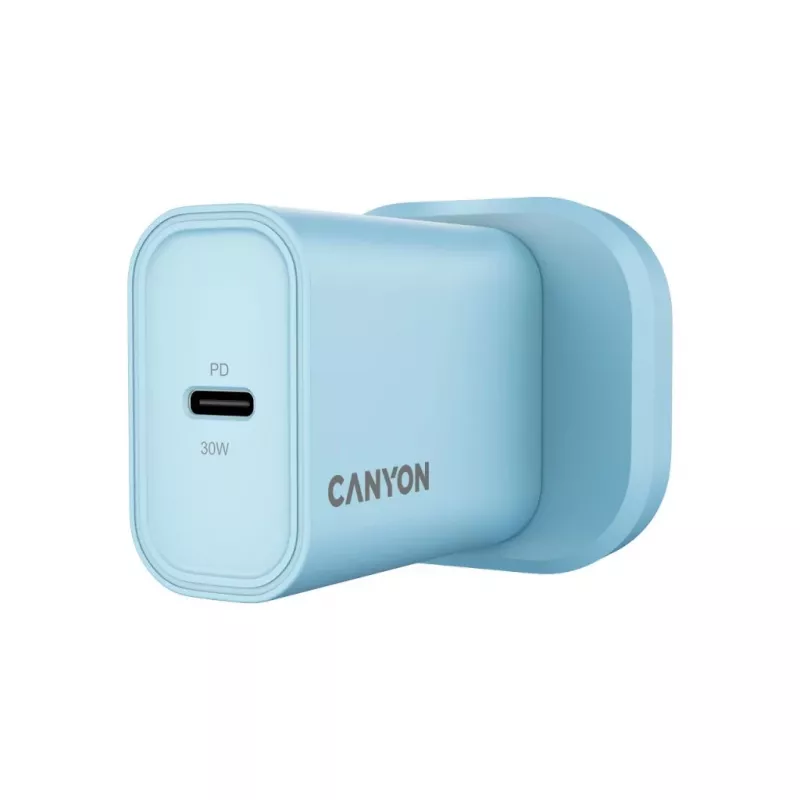 CANYON OnCharge 30CL Max Power 30W 1xPD UK Light Blue Wall Charger