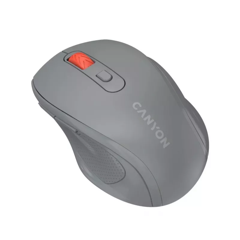 Canyon 6-Button Wireless 2.4 GHz Optical Mouse, Dark Grey