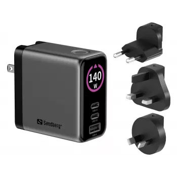 SANDBERG Travel Charger PD140W Display