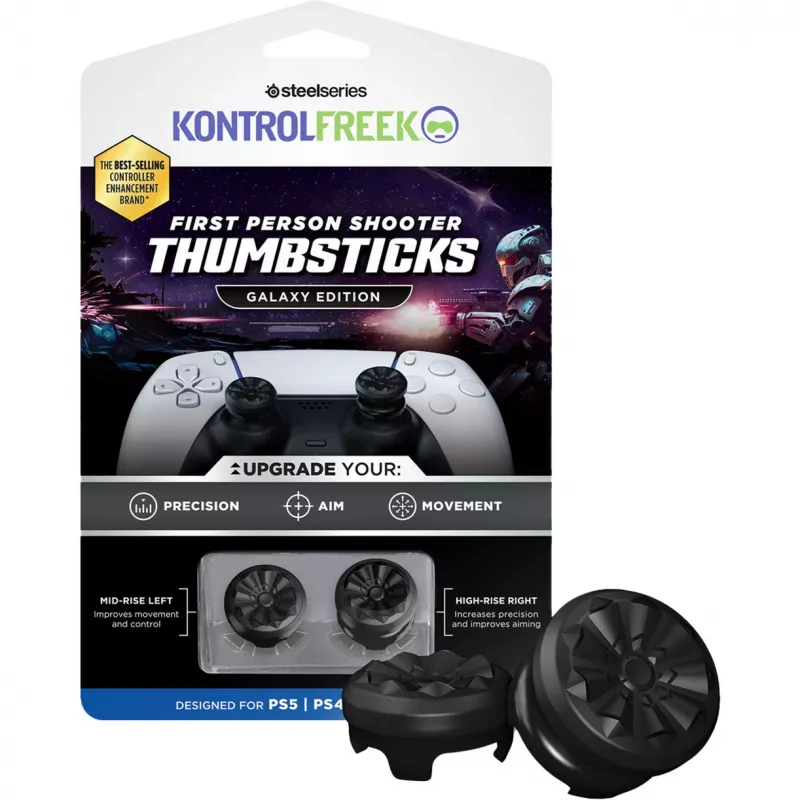 SteelSeries KontrolFreek FPS Performance Thumbsticks Galaxy Edition (Juoda, 2 vnt., skirta PlayStation 5/4 valdikliui)