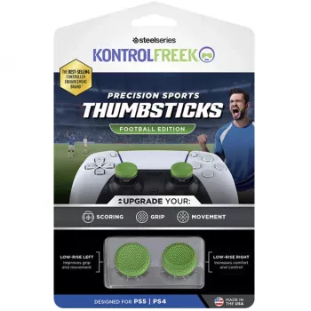 SteelSeries KontrolFreek Precision Sports Thumbsticks Football Edition (Žalia/Juoda, 2 vnt., skirti PlayStation 5/4 valdikliui)