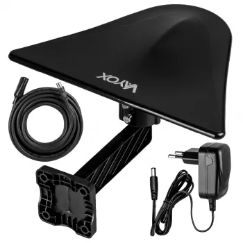 VAYOX DigiActiv VA0023 Active External DVB-T/T2 Antenna 4G LTE VHF UHF Black