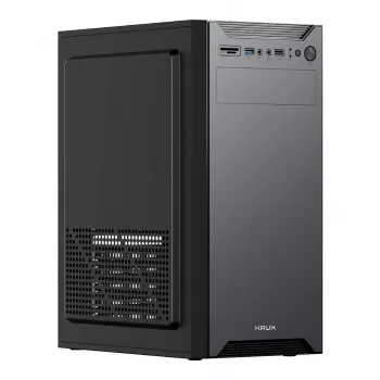 KRUX KIRO ATX Midi Tower korpusas, be lango, be maitinimo bloko, juodas