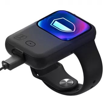 3MK PROTECTION 3mk Endurance Powerbank Case, skirta Apple Watch 49 mm, 2,5W, 1200mAh, USB-C, juoda