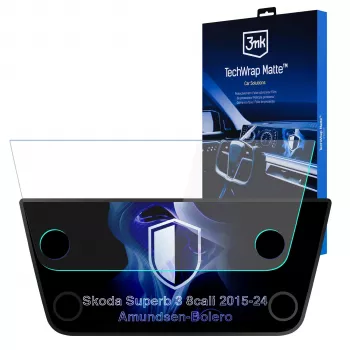 3MK PROTECTION Skoda Superb III 2015-2024 Amundsen-Bolero TechWrap Matinis centrinio ekrano apsauginis stiklas