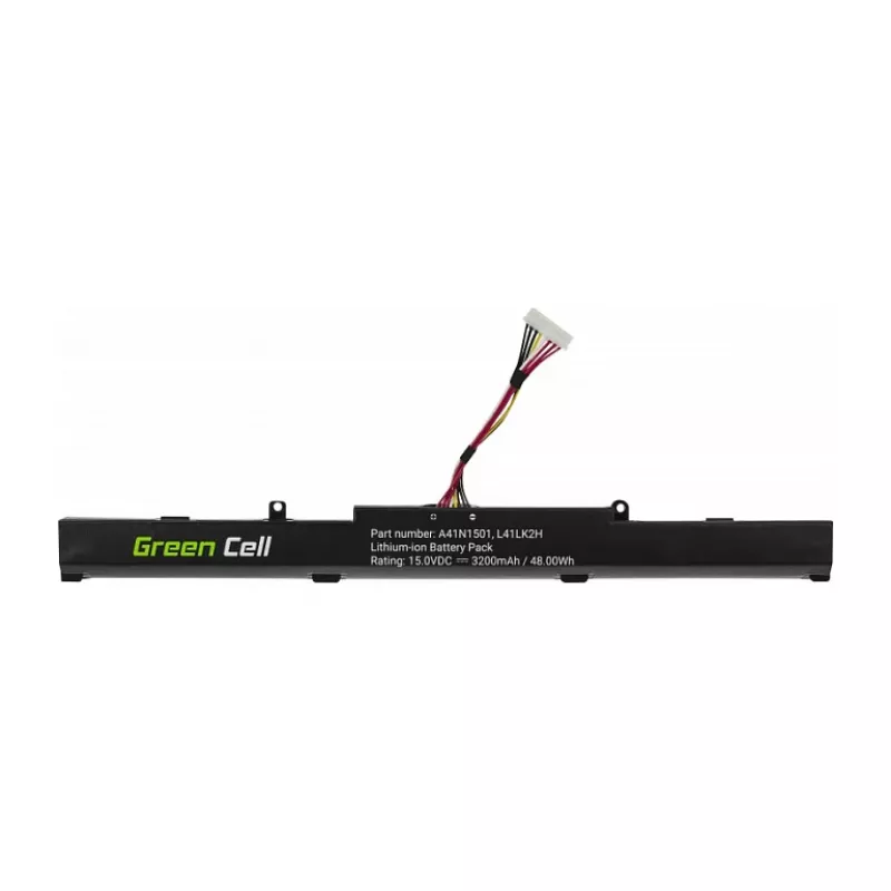 Green Cell GREENCELL Akumuliatorius, skirtas Asus A41N1501 - Li-Polimeras 15.2V 4000mAh 60.8Wh 4 elementai Juoda