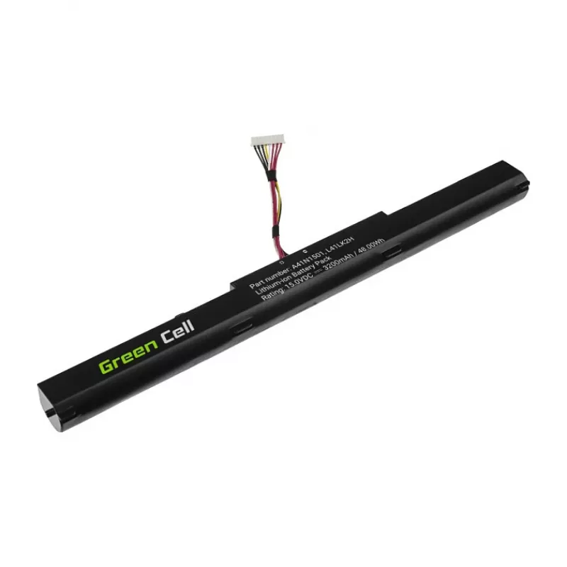 Green Cell GREENCELL Akumuliatorius, skirtas Asus A41N1501 - Li-Polimeras 15.2V 4000mAh 60.8Wh 4 elementai Juoda