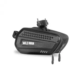 WILDMAN Under Saddle Bag L ES7 1.2L Bicycle Saddle Bag Black