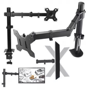 MOZOS MS02 Stalo laikiklis monitoriui 10-29 inch juodas