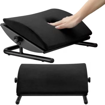 MOZOS FS3 Ergonominė pakoja kojoms, juoda, reguliuojamas aukštis 110-170 mm, pasvirimas iki 30°, neslystanti danga