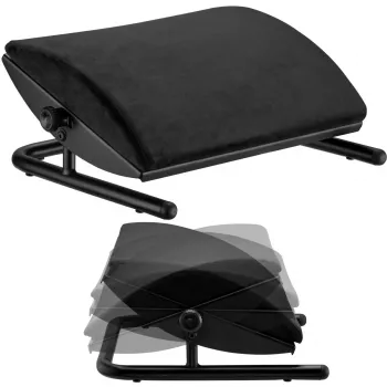 MOZOS FS3 Ergonominė pakoja kojoms, juoda, reguliuojamas aukštis 110-170 mm, pasvirimas iki 30°, neslystanti danga