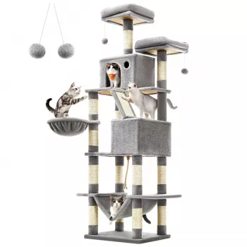 MOZOS Kitty Tree Didelis medinis katės namas aukštas 206 cm