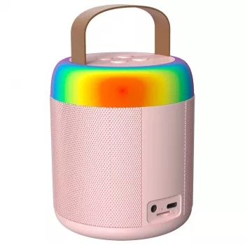 MOZOS MK Pink Karaoke Microphone with Bluetooth Speaker
