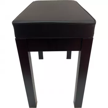 MOZOS PB03 Pianino suoliukas – reguliuojamas aukštis, eko-oda, juoda