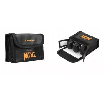 SUNNYLIFE Ugniai atsparus baterijų saugos maišelis, skirtas DJI Mavic Mini / Mini 2 / Mini SE – talpina 3 baterijas