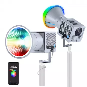 NEEWER HS60C 60W RGB COB LED vaizdo šviesos, 8700 Lux, CRI 97+, App/2.4G valdymas