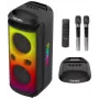 TONSIL Party Dance 1600 Nešiojamas Bluetooth kolonėlė su LED šviesomis, karaoke, 1600W PMPO, 80W RMS, 10 inch žemų dažnių garsiakalbiu, TWS, FM radiju, mikrofonu ir nuotolinio valdymo pultu