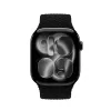Crong Wave Band Pintas Dirželis, Skirtas Apple Watch 38/40/41/42 mm (Juodas)