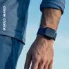 Crong Wave Band Braided Nylon Solo Loop, skirtas Apple Watch 44/45/46/49 mm (tamsiai mėlyna)