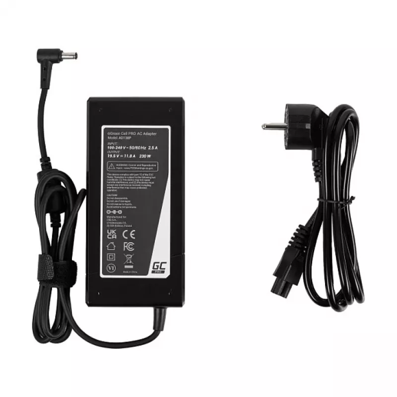 Green Cell PRO 19.5V 11.8A 230W Nešiojamojo kompiuterio kintamosios srovės adapteris, skirtas Asus ROG Strix G531GU
