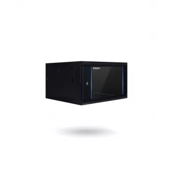 RACKTEL RL-4504WRE 4U 600x450 sieninis stovo korpusas, juodas, grūdinto stiklo durys