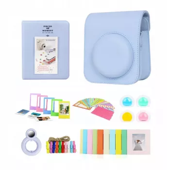 LOVEINSTANT 8-in-1 priedų rinkinys, skirtas Fujifilm Instax Mini 12 - mėlynas