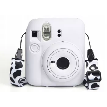 LOVEINSTANT Silikoninis apsauginis dėklas, skirtas Fujifilm Instax Mini 12 - Baltas