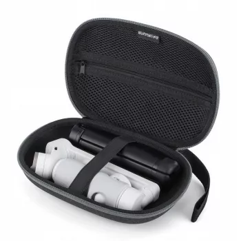 SUNNYLIFE Apsauginis kietas dėklas išmaniojo telefono gimbalui - Suderinamas su Insta360 Flow, DJI Osmo Mobile 6/5/4/SE/3/2, Zhiyun, Feiyu - Juodas EVA korpusas