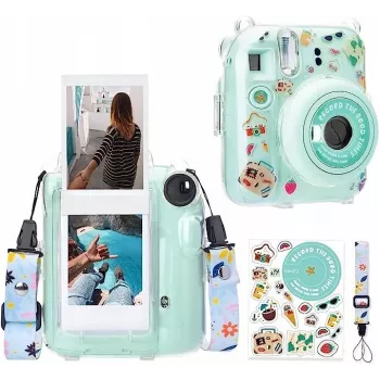 LOVEINSTANT Dėklas, skirtas Fujifilm Instax Mini 12, su lipdukais / Šventinis laikas