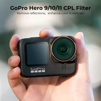 KF Circular Polarizer CPL MC filtras, skirtas GoPro Hero 12/11/10/9, juodas KF01.2336
