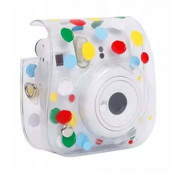 LOVEINSTANT Case Cover Pouch, skirtas Fujifilm Instax Mini 12 – spalvoti taškeliai
