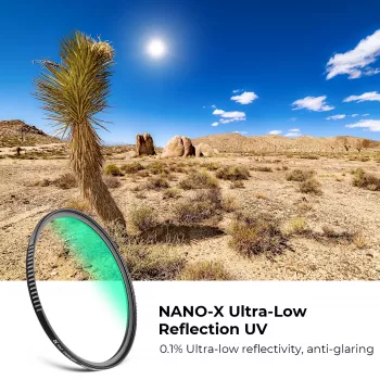 K&F Concept Nano-X MRC UV filtras itin mažas atspindys 58mm