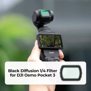 K&F Concept Black Diffusion 1/4 filtras, skirtas DJI Osmo Pocket 3 (KF01.2533)