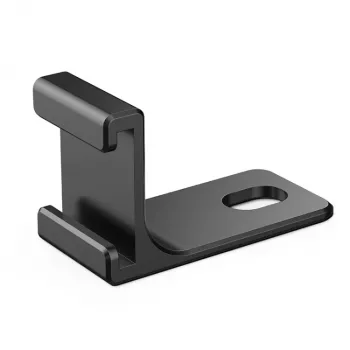 PULUZ 1/4 inch Adapter Mount Bracket, skirtas Insta360 X5/X4/X3/One X2 – juodas, aliuminio lydinio, Cold Shoe
