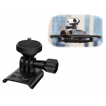 SUNNYLIFE Laikiklis Kamerai, Skirtas DJI Avata 2, GoPro ir 1/4 inch Sriegiui, Juoda/Pilka