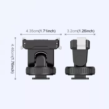 PULUZ Quick Release Mount Adapter 1/4 inch Thread Cold Shoe, skirtas DJI Osmo Action 3/4/5 Pro PU727B