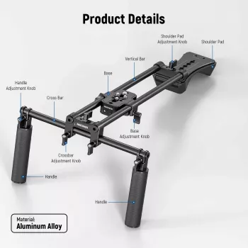 NEEWER SR004 DSLR pečių stabilizatorius su rankenomis kameroms ir DSLR kameroms