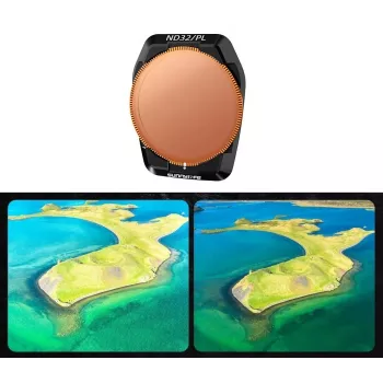 SUNNYLIFE Hybrid 2in1 poliarizacinis PL + pilkas ND32 filtras, skirtas DJI Air 3 / 3S + dėklas Fi923-32p