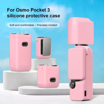 PULUZ 6-in-1 apsauginis dėklas DJI Osmo Pocket 3 - rožinis TPU/PU