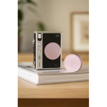 LOVEINSTANT Apsauginis objektyvo dangtelis, skirtas Fujifilm Instax Mini Evo - rožinis