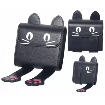LOVEINSTANT dėklas Instax Square Mini nuotraukoms, tinka Fuji SQ1 SQ6 99 41 40 12 11, juoda katė