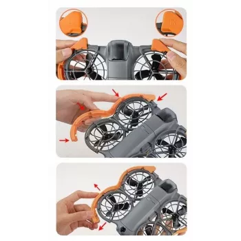SUNNYLIFE Propeller Guard Protection Cover, skirtas DJI Neo 2 dronui - juoda (4 vnt. pakuotė)