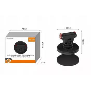 SUNNYLIFE Magnetic Quick Release Mount 1/4 inch Base for DJI Osmo Action 5 Pro 4 3 2 / Insta360 - Juoda