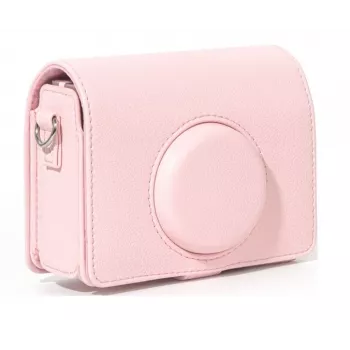 LOVEINSTANT 4-in-1 rinkinys: dėklas, fotoalbumas, LCD ekrano apsauga, objektyvo dangtelis, skirtas Fujifilm Instax Mini Evo - rožinė