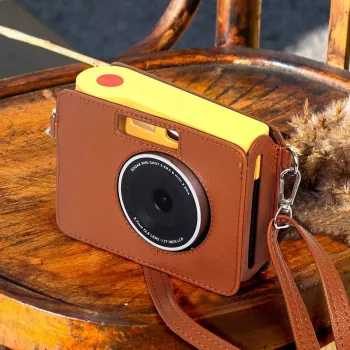 LOVEINSTANT Dėklas ir užvalkalas Kodak Mini Shot 3 Era MS300 momentinei kamerai - Ruda